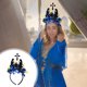 thumbnail image 1 of Diadema colorida para el Festival del Medio | Decoración de faroles de castillo | Accesorio para el cabello de fiesta navideña de plástico azul | Diadema decorativa de terciopelo | 1 pieza | 25x23cm, 1 of 6