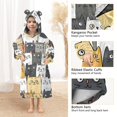 thumbnail image 4 of joogoo Wearable Blanket Hoodie for Kids Cute Cat Face Flannel Oversized Sweatshirt 3-14 Years M, 4 of 7