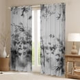 thumbnail image 2 of Feelyou Nature Scenery Curtains Pack of 2 (42x84 Each), Ink Tree Chinese Curtains Blackout, 2 of 6