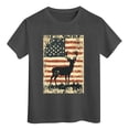 thumbnail image 4 of Kogui Boys 4th of July Shirt American Flag Tees Kids Independence Day Patriotic Short Sleeve Tops (Grey,13-14 Years), 4 of 4