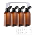 thumbnail image 4 of 4 botellas de viaje para artículos de tocador, contenedores de viaje portátiles de 100 ml, a prueba de fugas para loción y artículos de tocador. Marrón, 4 of 8