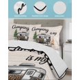 thumbnail image 4 of Quilts Twin Size Bedding Set, Camper Van Lightweight Quilted Comforter, Modern Vintage Camping Beige Wooden Soft Reversible Bedspread Coverlet with Pillow Covers for All Season, 68" x 86", 4 of 7