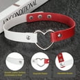 thumbnail image 3 of Collares Chokers de Cuero PU, Collares Choker de Corazón Amor, Collar Gótico Punk Grunge Emo Ajustable de Cuero PU para Mujeres, Rosa Negro y 3 Colores, 4Pcs, 3 of 6