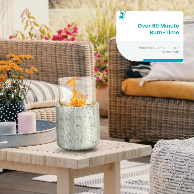 Mini fireplace coffee table deals