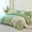 Green, variant on 5 Piece Hot Pink Bed in A Bag Queen Size Set Boho Pom Pom Comforter with Sheet Set Soft Fluffy Solid Bedding Set for Girls Women(Hot Pink, Queen)