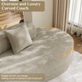 thumbnail image 7 of Wiilayok 146.5"Modern Chenille Sofa,Curved Sofa with Deep Seat,Cloud Compression Sofa Couch for Living Room,No Assembly, 7 of 7