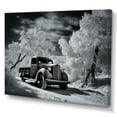 thumbnail image 2 of Designart "Monochrome Winter Truck Elegance" Truck Canvas Prints, 2 of 7