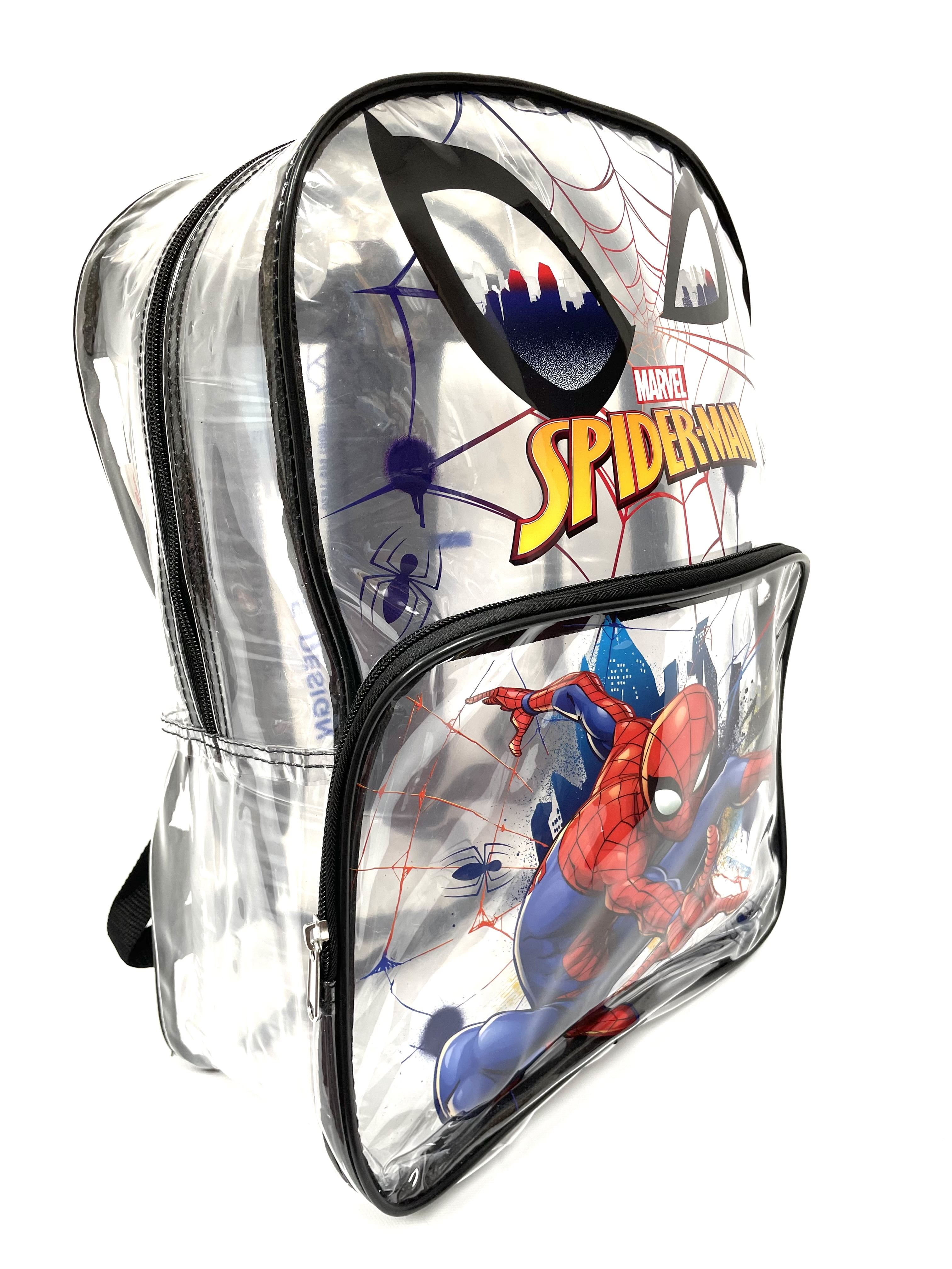 Ruz Spiderman 16'' Clear PVC Security Backpack, Women's, Size: One size, Black