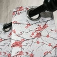 thumbnail image 3 of Ambesonne Flower Grommet Curtain, Windy April Weather, 50" x 72", Coral Black, 3 of 6