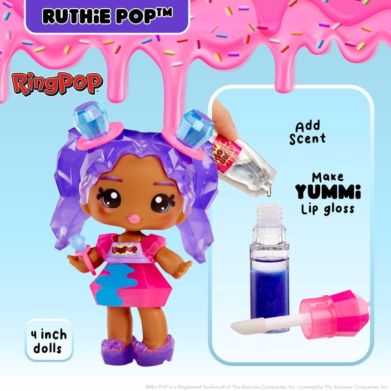 Muñeca Yummiland Ruthie Pop Con Brillo De Labios DIY - Inspirada En Ring Pop, Para Niños De 4 Años En Adelante