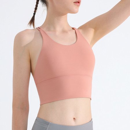 

Oalirro Sports Bras for Women Women s Thin Shoulder Strap Sports Bra Women s Shockproof Gathering Underwear No Steel Ring Vest Sports Yoga Fitness Wear