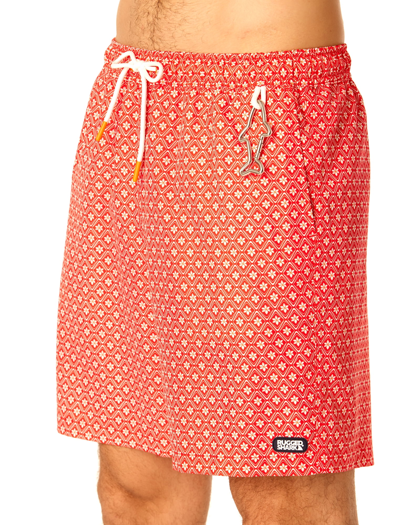 Rugged Shark Men's & Big Men's Swim Trunks, 7" Inseam, Sizes S-3XL