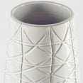 thumbnail image 2 of Maklaine Contemporary Large Gray Ceramic Dark Base White Vase, 2 of 7