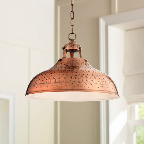 Franklin Iron Works Dyed Copper Pendant, Copper Kitchen Island Lighting