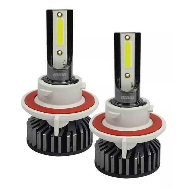 Kit De Led P1 Osun® De Alta Intensidad De Aluminio Para Faros Con Luces Alta Y Baja En El Mismo Foco H4 9007 H13