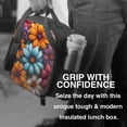 thumbnail image 6 of Rateoe Colorful Blooming Flowers Lunch Bag Reusable Lunch Box with Shoulder Straps for Men Women Insulated Portable Lunchbox for adults Suitable for School Work Picnic, 6 of 7