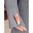thumbnail image 3 of xiaxaixu Robe Mini d'Automne pour Femmes à Manches Longues Col Roulé Couleur Unie Robe Tricotée Robe Chandail Décontractée, 3 of 7