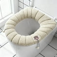 thumbnail image 2 of Solid Color Toilet Seat Cushion | Soft & Warm Comfort for Round & Elongated Toilets | Machine Washable & Non-Slip Design | Hygienic Bathroom Accessory, 2 of 4