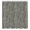 thumbnail image 3 of Ambesonne Black and White Shower Curtain, Ethnic Ornament, 69"Wx75"L, Black White, 3 of 3