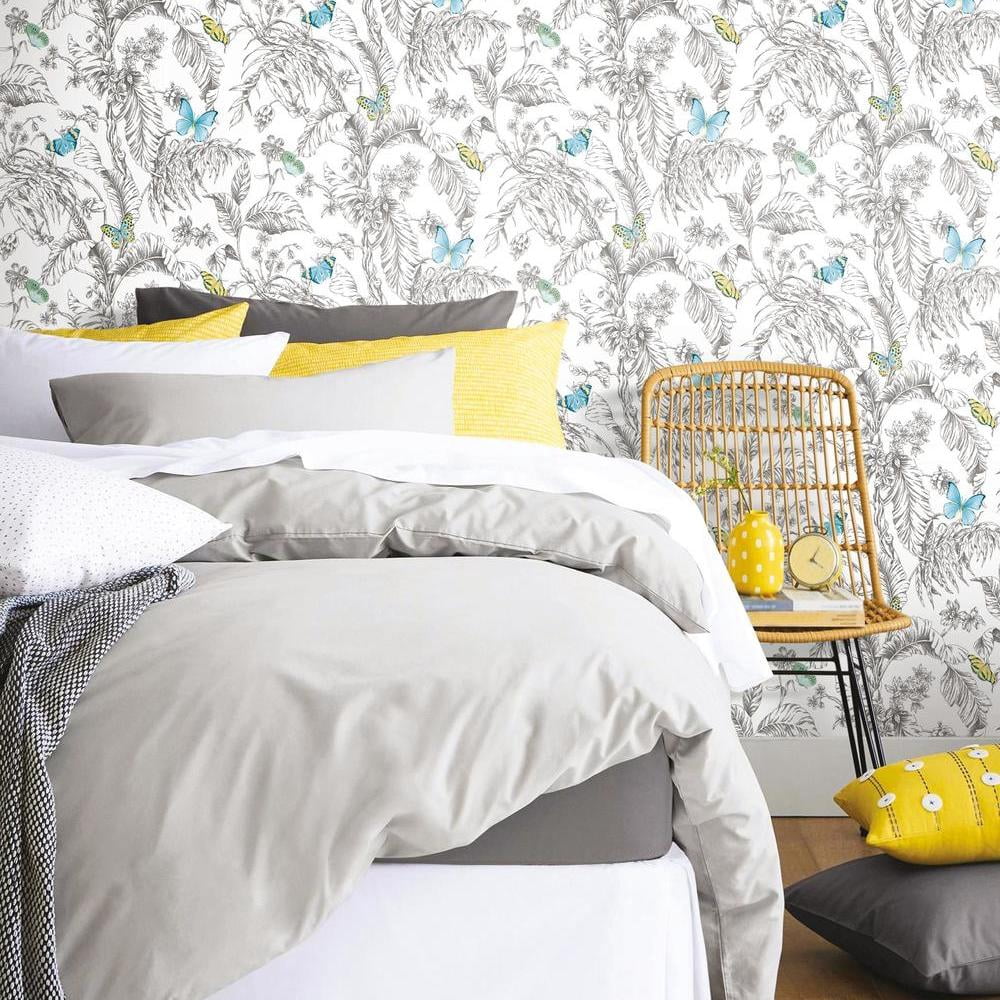 Butterfly Sketch Peel and Stick Wallpaper