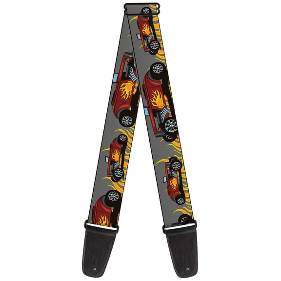 Buckle-Down Guitar Strap, Hot Rod Flames, 2 Inches Wide
