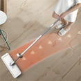 thumbnail image 1 of Microfiber Flat Mop Hand Wash Free Long Handle Large Flat Mop Dry Wet Use Floor Cleaning Tool White 32 Plate Set with 3 Cloth, 1 of 12