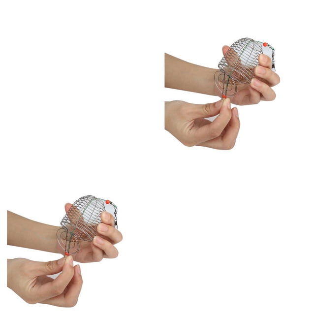 Soidarity Accesorios para jaulas de cebo de pesca, jaulas cónicas de acero inoxidable, soporte para camarones, herramienta para aparejos de Type1 NO1