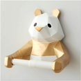 thumbnail image 1 of Portarrollos de papel higiénico con diseño geométrico de panda negro para decoración de pared de baño - Dorado, 1 of 5