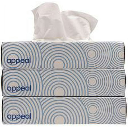 Appeal Facial Tissue White 2Ply 8'' X 8'', 100/St, 30/Cs