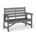 thumbnail image 2 of FODINGHILL Outdoor Bench with 2 Seat,HDPE All Weather Park Bench,700LBS Weight Capacity,Suit for Park,Garden and Porch,Gray, 2 of 8