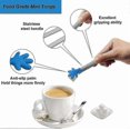 thumbnail image 2 of 6pcs Silicone Mini Tongs, 5inch Hand Shape Food Tongs, Colourful Small Kids Tongs For Serving Food, Ice Cube, Fruits, Sugar, Barbecue By Sunenlyst (pa, 2 of 5