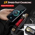 thumbnail image 3 of 2PCS Car Seat Gap Filler Car Seat Gap Organizer Multifunctional Seat Gap Organizer Storage Box With Charge Port, 3 of 5