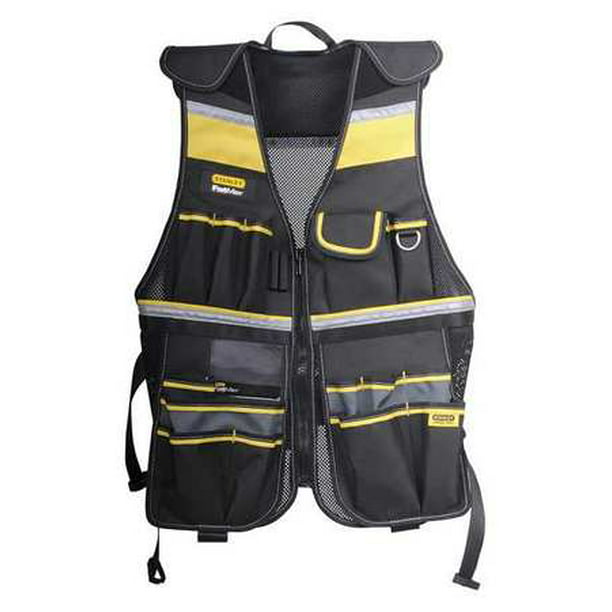 STANLEY Tool Vest,Universal Waist,Black/Yellow FMST530201 - Walmart.com
