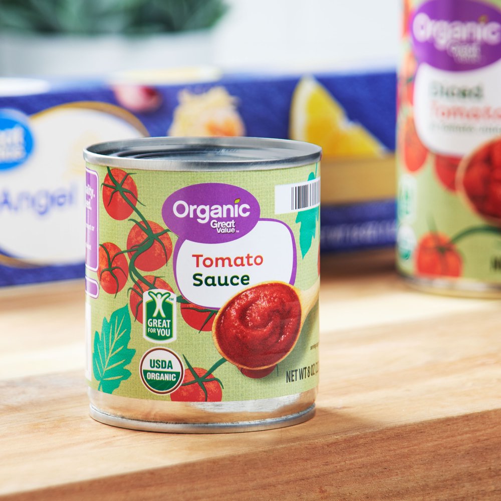 (10 Pack) Great Value Organic Tomato Sauce, 8 oz