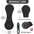 thumbnail image 3 of ABCISI Golf Hat Clip Ball Marker Holder, 4 Pack Silicone with Strong Magnetic Attach to Pocket Cap Edge Gifts for Golfers Men Women (Black&Blue), 3 of 7