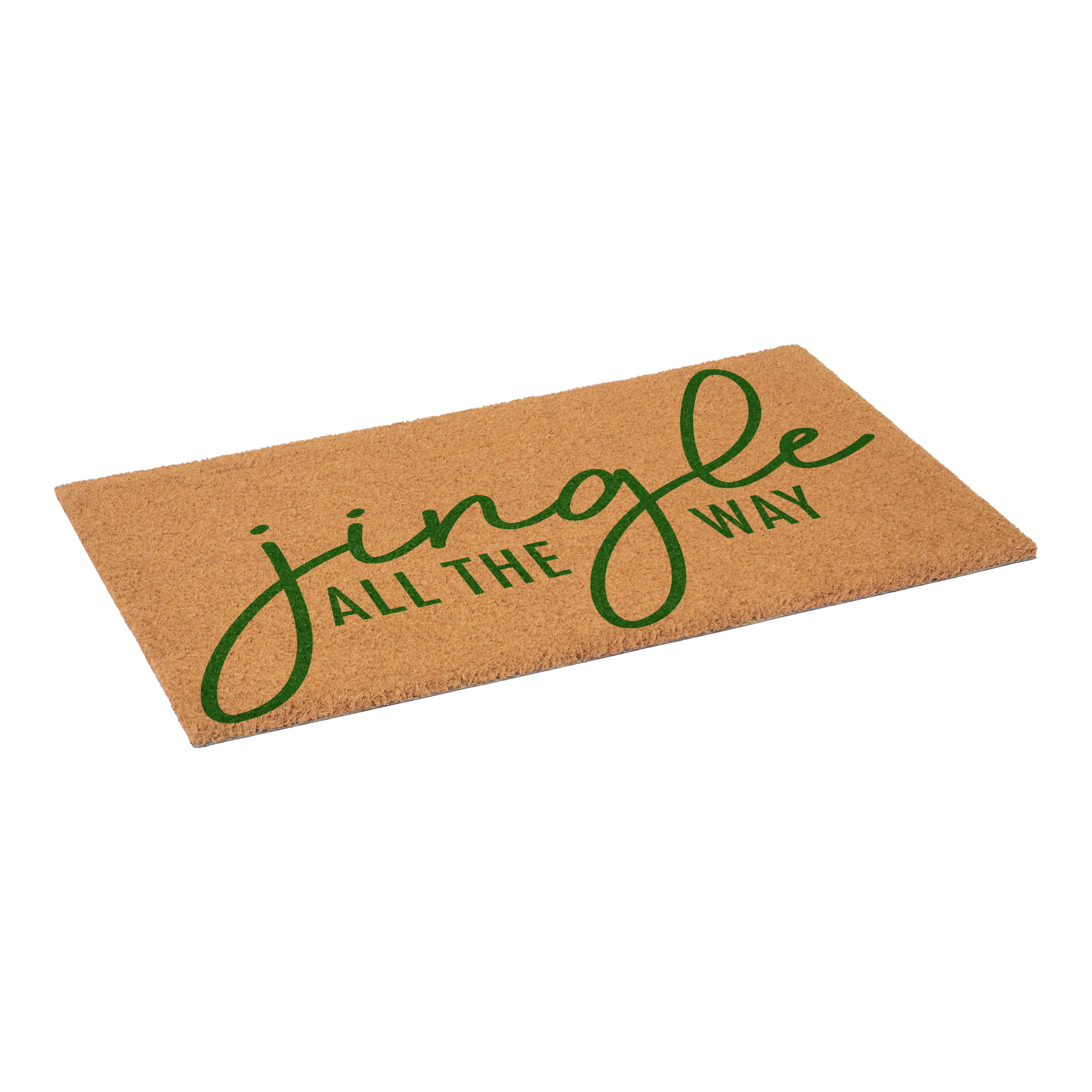 Green Jingle All the Way Doormat 24" x 36"