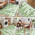 thumbnail image 5 of Area Rug for Living Room, Spring Plants Non-Slip Indoor Large Carpet for Bedroom/Dining Room, Watercolor Birds Leaves Flowers Green Plaid Washable Low-Profile Rectangle Floor Runner Rugs - 4 x 6 Ft, 5 of 7