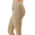 thumbnail image 3 of Jvini Women's Pull On Skinny Pants Fleece Lined Stretchy Knit Denim Jeggings With Pockets, 3 of 5