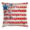 thumbnail image 1 of American Flag Decor Throw Pillow Cushion Cover, USA National Star Figures and Horizontal Stripes Pride Grunge Decor Image, Decorative Square Accent Pillow Case, 20 X 20 Inches, Red Blue, by Ambesonne, 1 of 2
