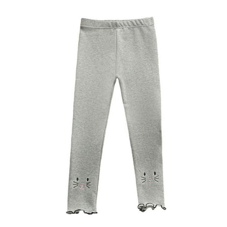 

Girls Thicken Leggings Elastic Tight Pants Warm Thermal Tights Skinny Pants 2-8T