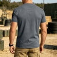 thumbnail image 5 of Mens Loose Fit Tactical T-Shirts Crew Neck Quick Dry Polyester Hook Loop Patch Breathable Short Sleeve Outdoor, Gray, 2XL, 5 of 6
