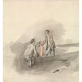thumbnail image 2 of Nicholas Pocock 15x16 Gold Ornate Wood Frame and Double Matted Museum Art Print Titled - Two Men in a Boat Clinking Tankards, 2 of 4