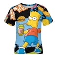 thumbnail image 4 of Simpsons Kid Shirts Unisex Casual Tops 3D Print Graphic Tees Short Sleeve T Shirts for Boys Girls 110CM, 4 of 8