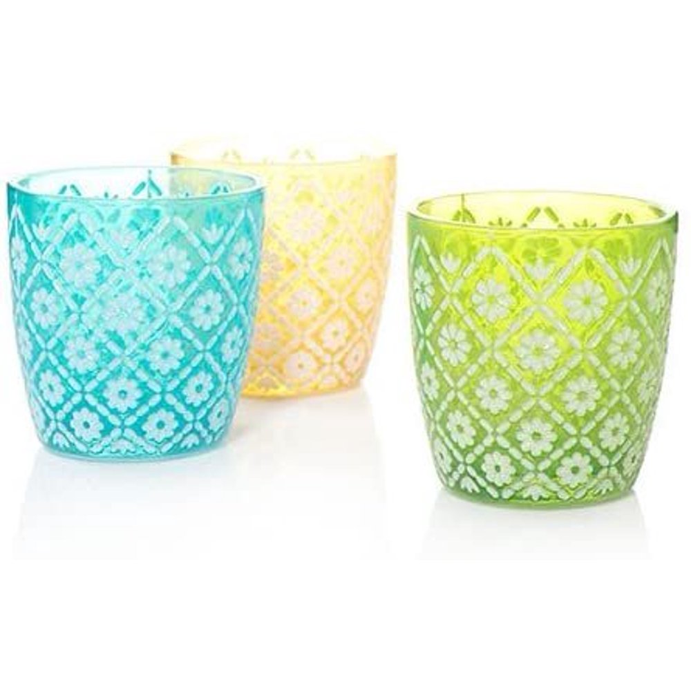 Yankee Candle Votive Holder Floral Set of 3