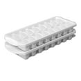 thumbnail image 6 of Ice Cube Tray Plastic Stackable 16 Cubes, White, 2-Pack, 6 of 6