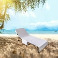 thumbnail image 2 of Toalla para silla de playa para piscina, natación, tomar el sol, jardín, playa, hotel, fácil de llevar blanco, 2 of 8