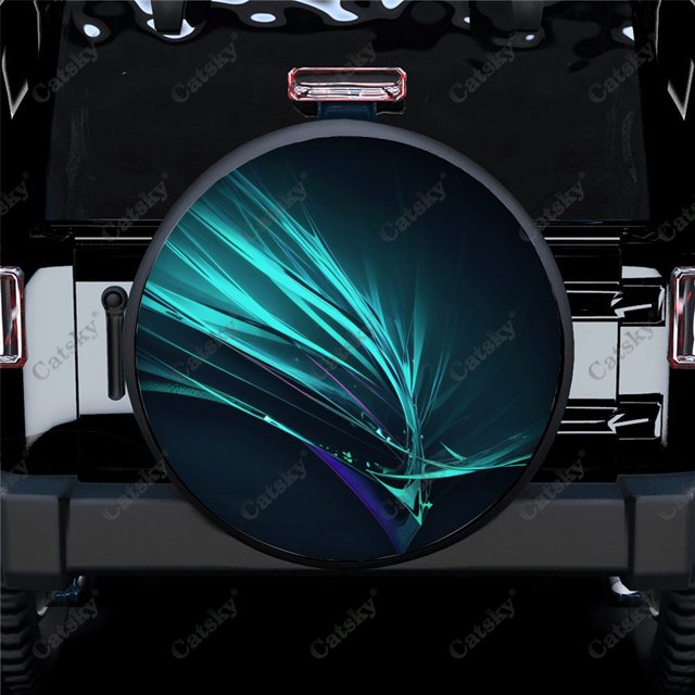 Abstract Minimalistic 3D Polyester Universal Spare Wheel Tire Cover Custom Tire-Covers for Trailer RV SUV Truck Camper