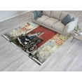 thumbnail image 2 of Child On Bicycle Graffiti Rugs, Penang Rugs, Graffiti Rugs, Home Decor Rug, Nursery Rug, Cool Rug, Gift For Her, Bath Rug, Corridor Rug, 2.6'x9.2' - 80x280 cm, 2 of 8