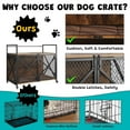 thumbnail image 3 of M optimized Dog Crate Furniture, Heavy Duty Decorative Dog Cage with Lockable 360° Wheels, Double Door Dog Kennel End Table for for Small Medium Large Dog, Rustic Brown, 3 of 7