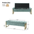 thumbnail image 4 of Tina's Home 55" Upholstered Storage Bench Tufted End of Bed Bench Bedroom Entryway Sage, 4 of 8